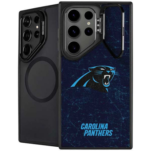 NFL Carolina Panthers Distressed Galaxy S25 Ultra Kickstand Case